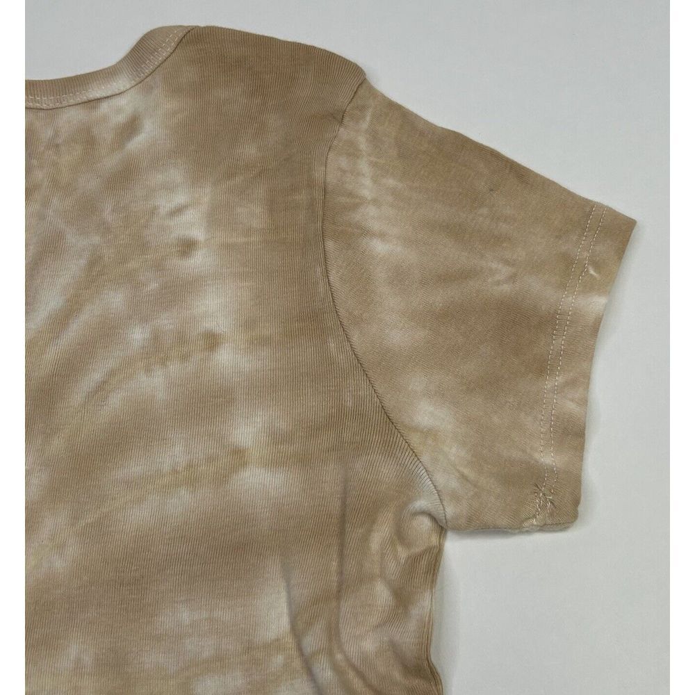 Vinyl Icons Women's Tan Tie-dye Crop Top Size Small NWT w/Few Marks Sun Moon - Picture 11 of 12
